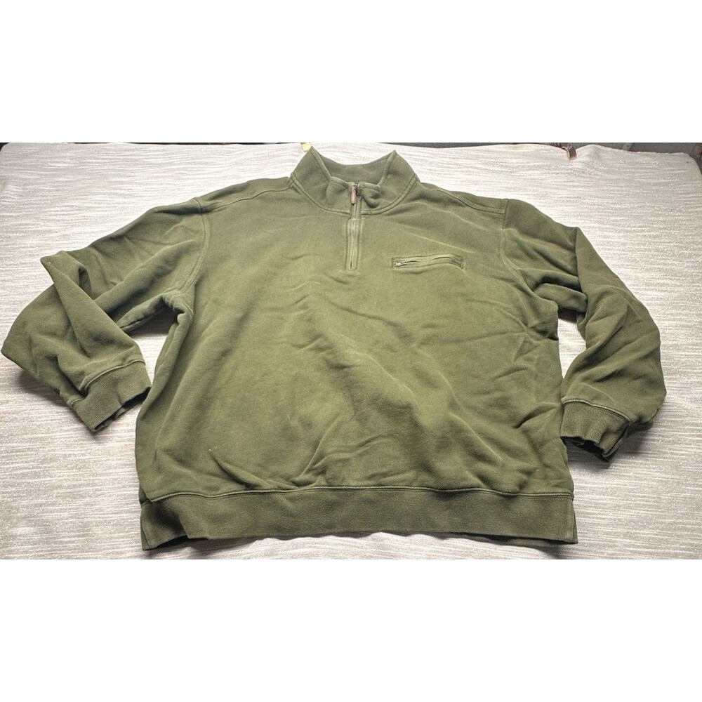 Gander Mountain Guide Series 1/4 Zip Pullover Army Green Pockets Size 3 XL